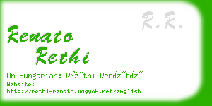 renato rethi business card